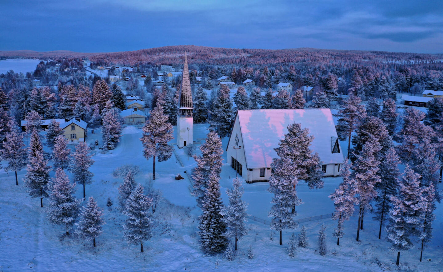 The church in Pello, a Finnish Lapland filming location