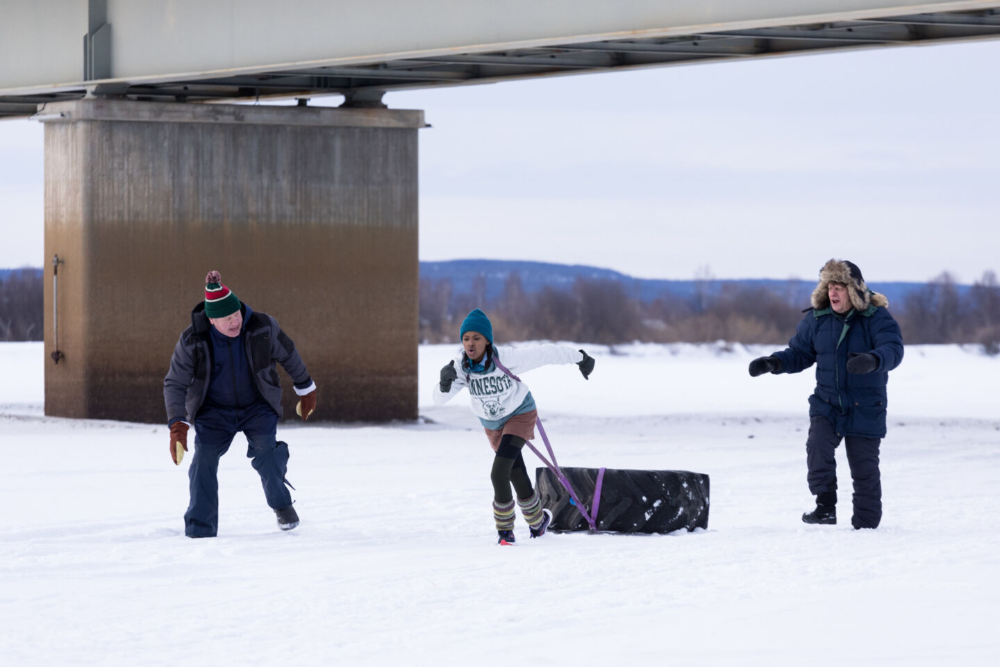 Behind the scenes of mini-series Critical Point (Kriittinen piste), filmed on location in northern Finland and Finnish Lapland