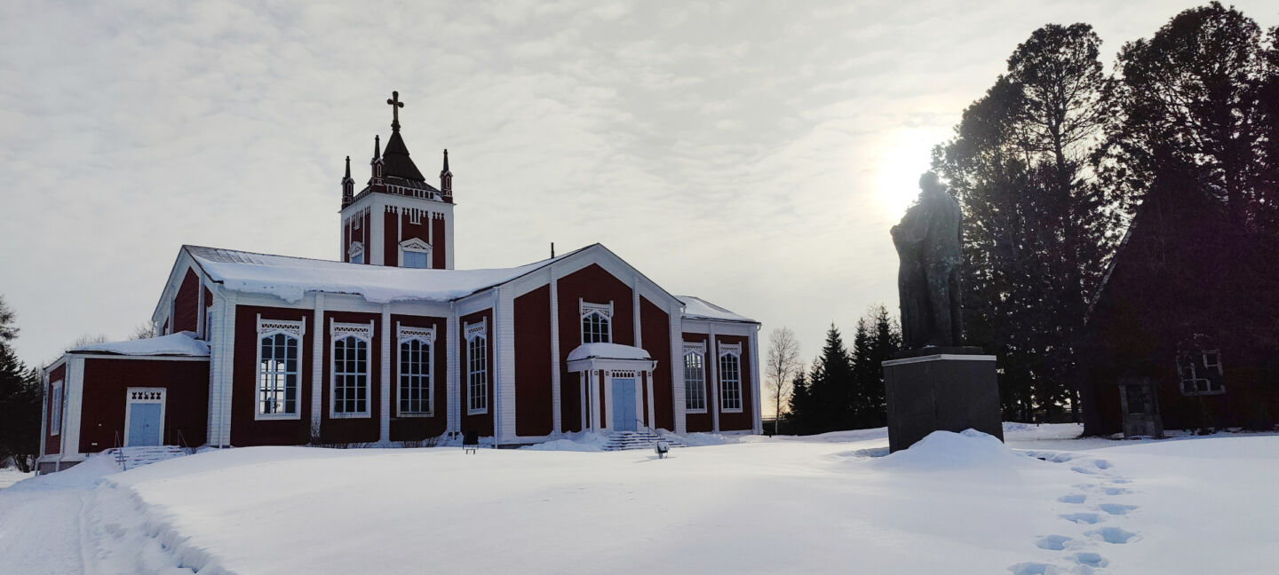 The church in Tervola, a Finnish Lapland filming lcoation