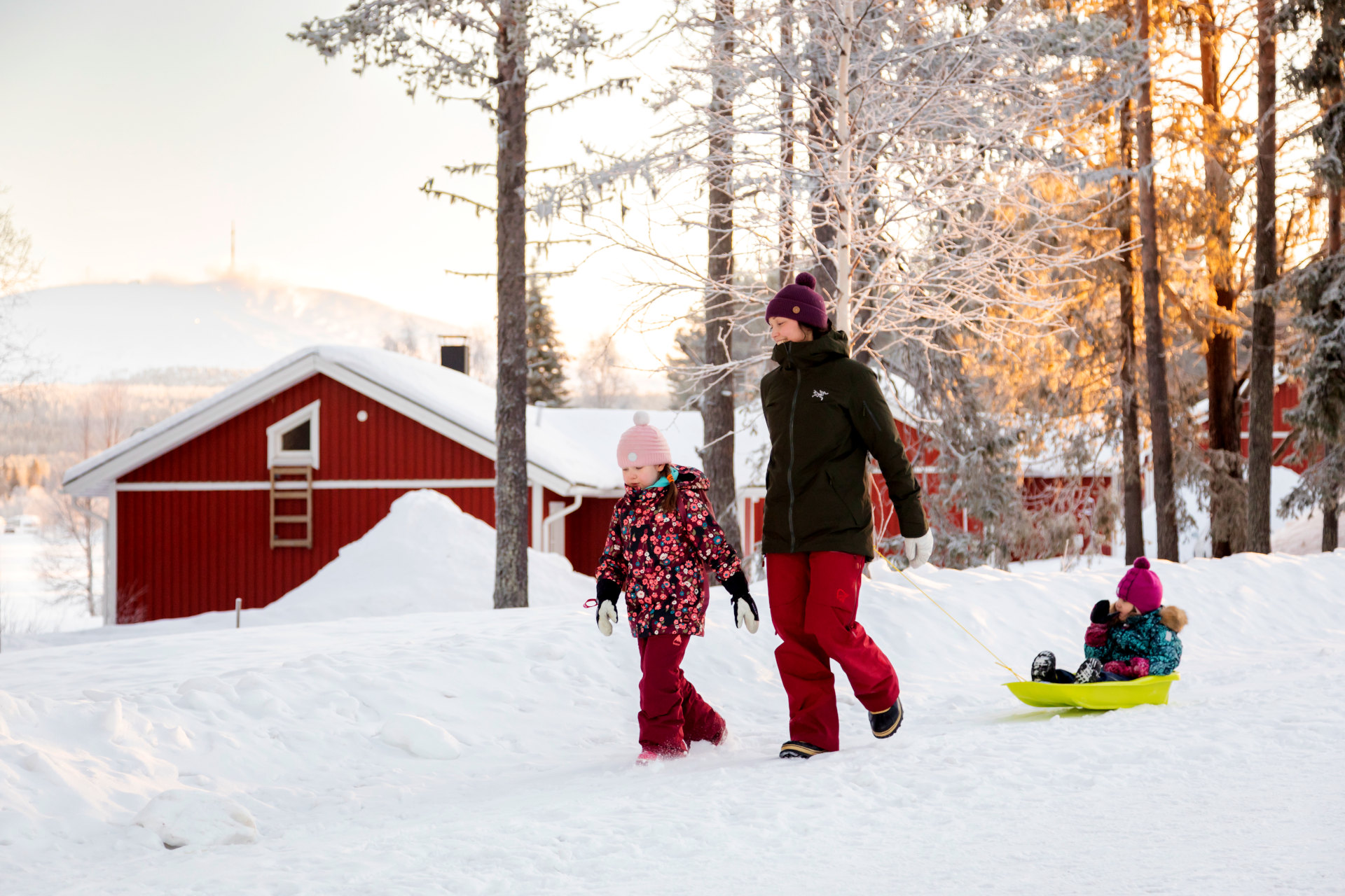 A happy family living in Finnish Lapland
